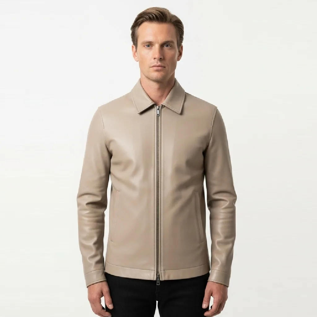 Custom Soft Zip Leather Shirt