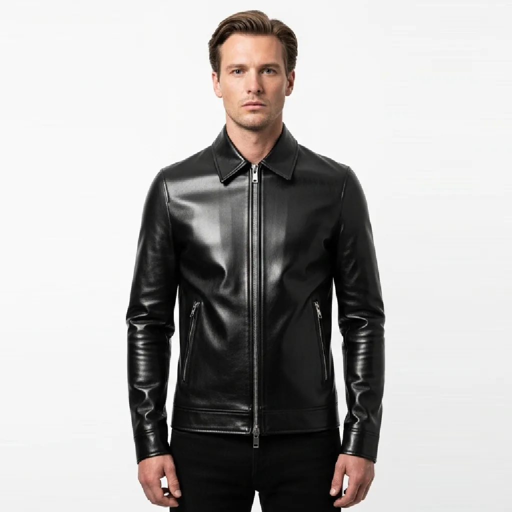 Custom Axis Zip Leather Shirt