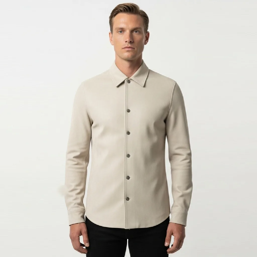 Custom Softline Button Leather Shirt