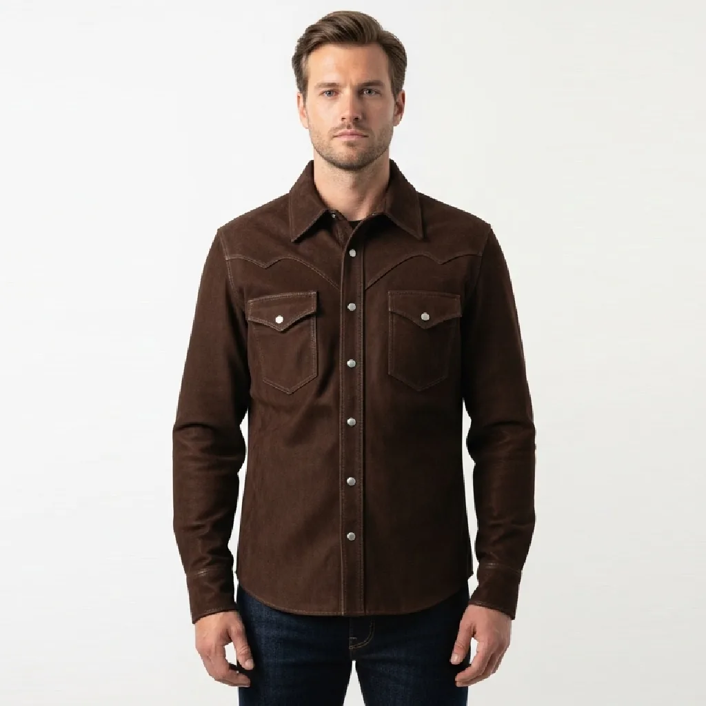 Frontier Veil Suede Western Shirt