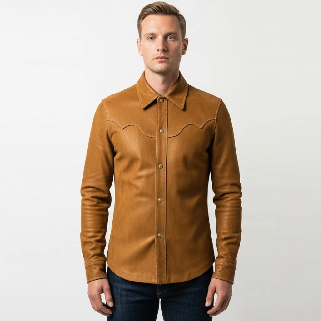 Custom Ridgepoint Leather Western Shirt