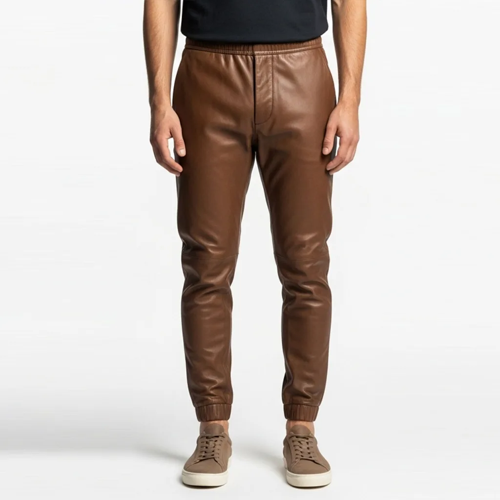 Custom Relaxed Leather Joggers