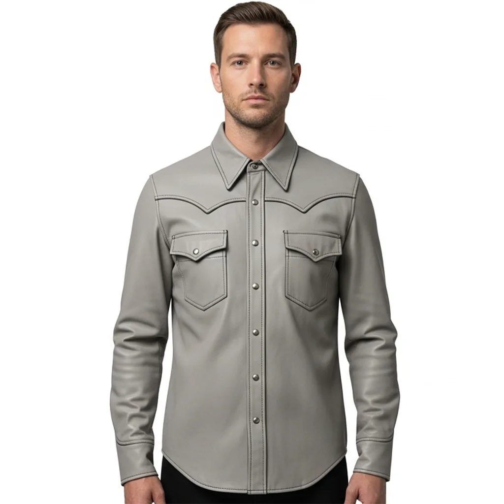 Custom Iron Mesa Vegan Leather Western Shirt