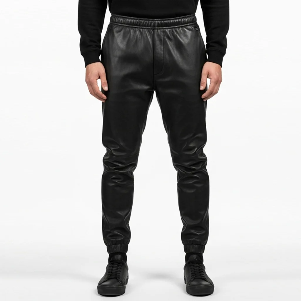 Custom Essential Leather Joggers
